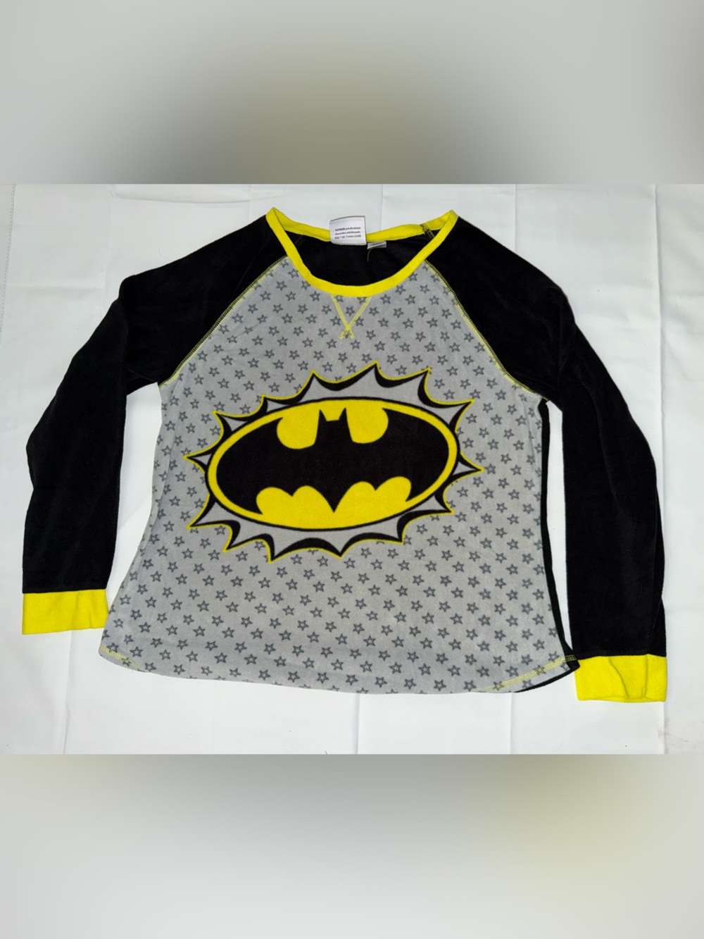 Men's Superhero Crewneck Sweater in Grey, Black & Yellow